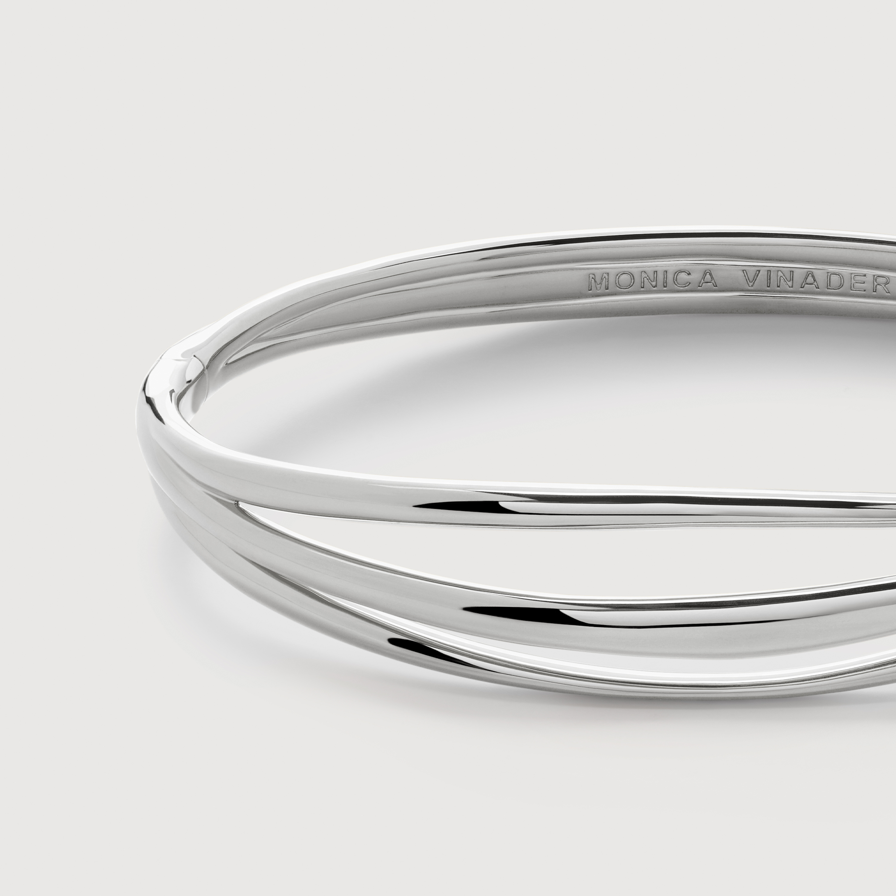 Nura Wrap Bangle in Sterling Silver | Jewellery by Monica Vinader US