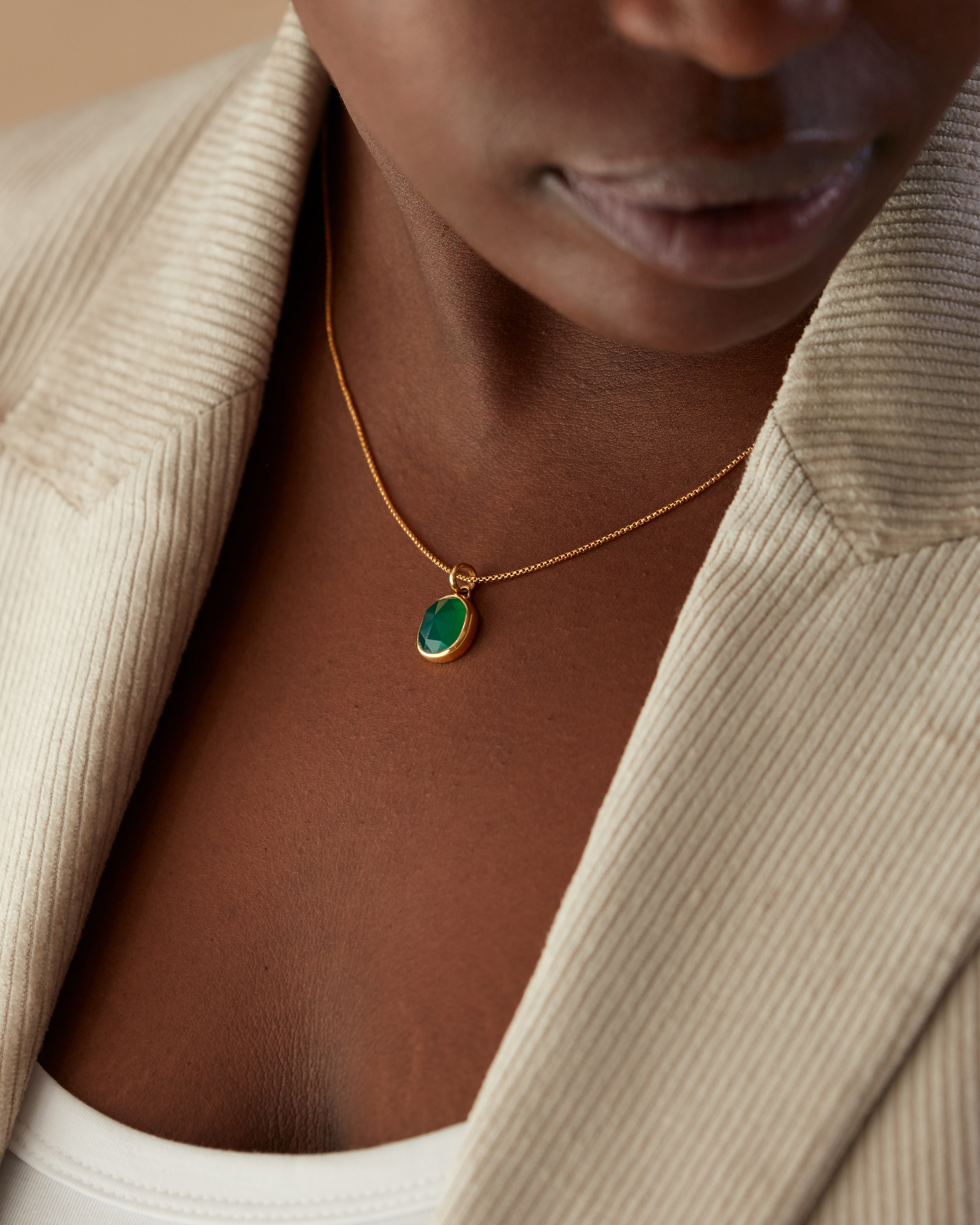 Fine Oval Box Chain Necklace adjustable 46cm/18' in 18k Gold