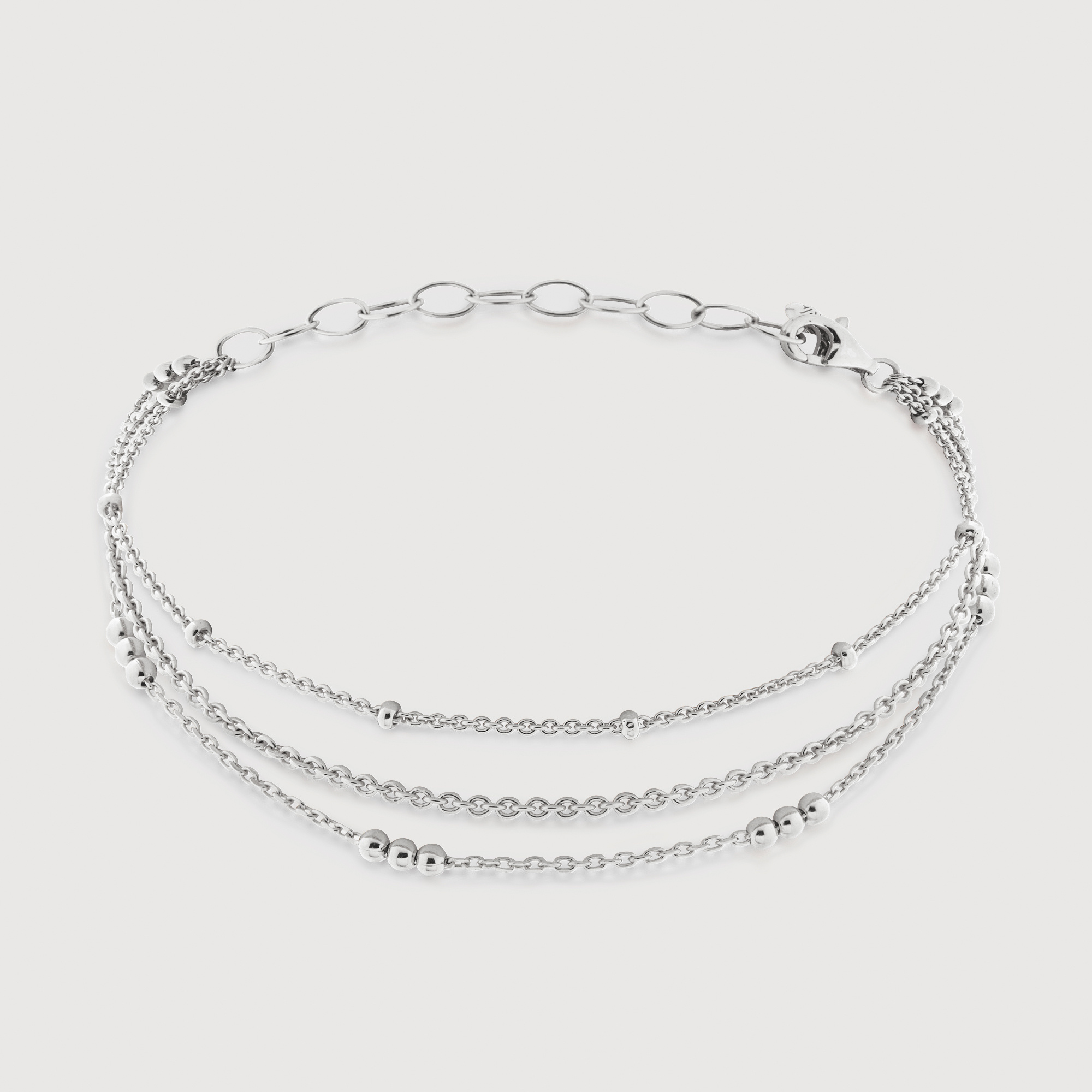 Layered Chain Bracelet in Sterling Silver | Jewellery by