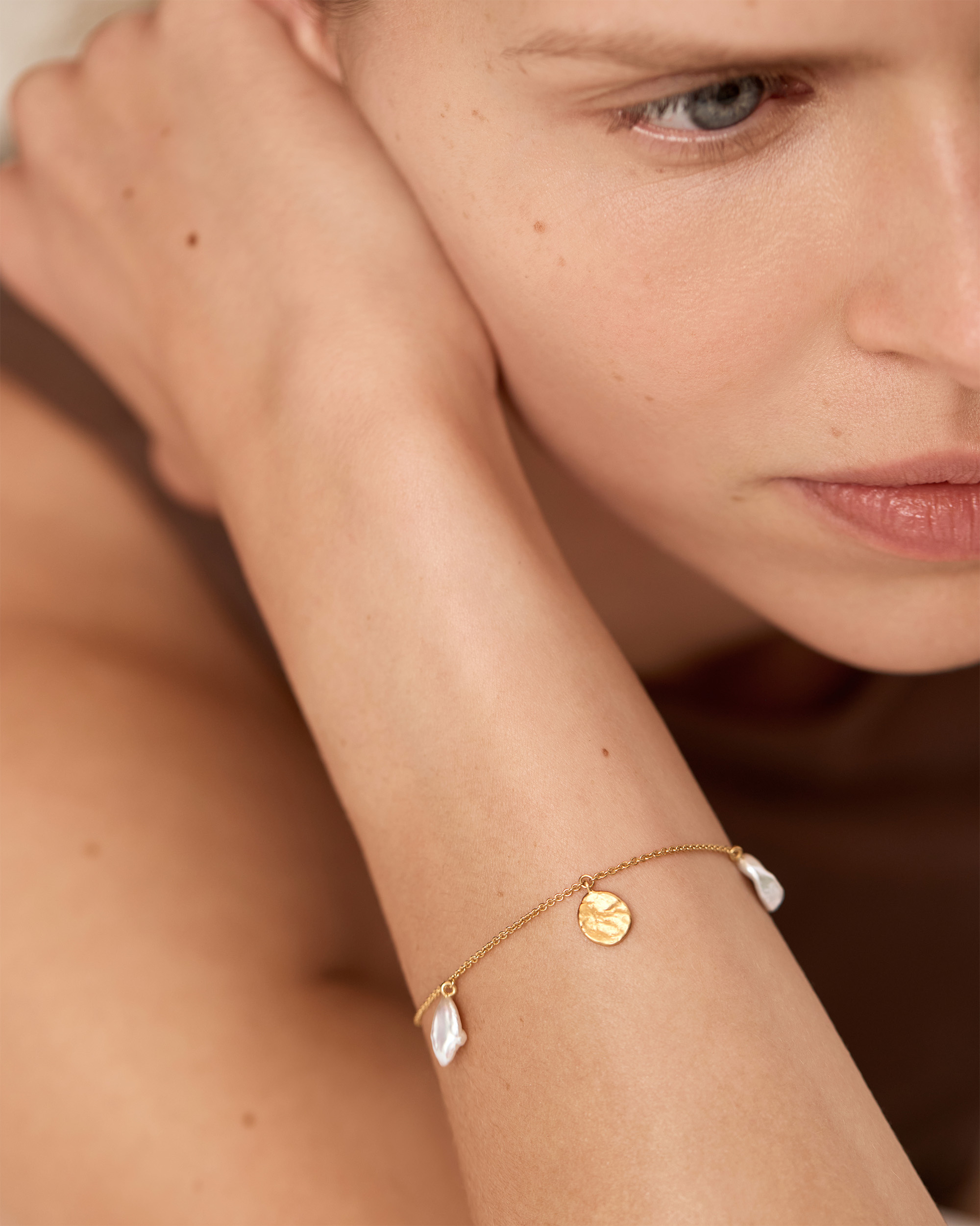 newsweetspot アクセサリー Capri Keshi Pearl Station Necklace and Bracelet Set | Jewellery