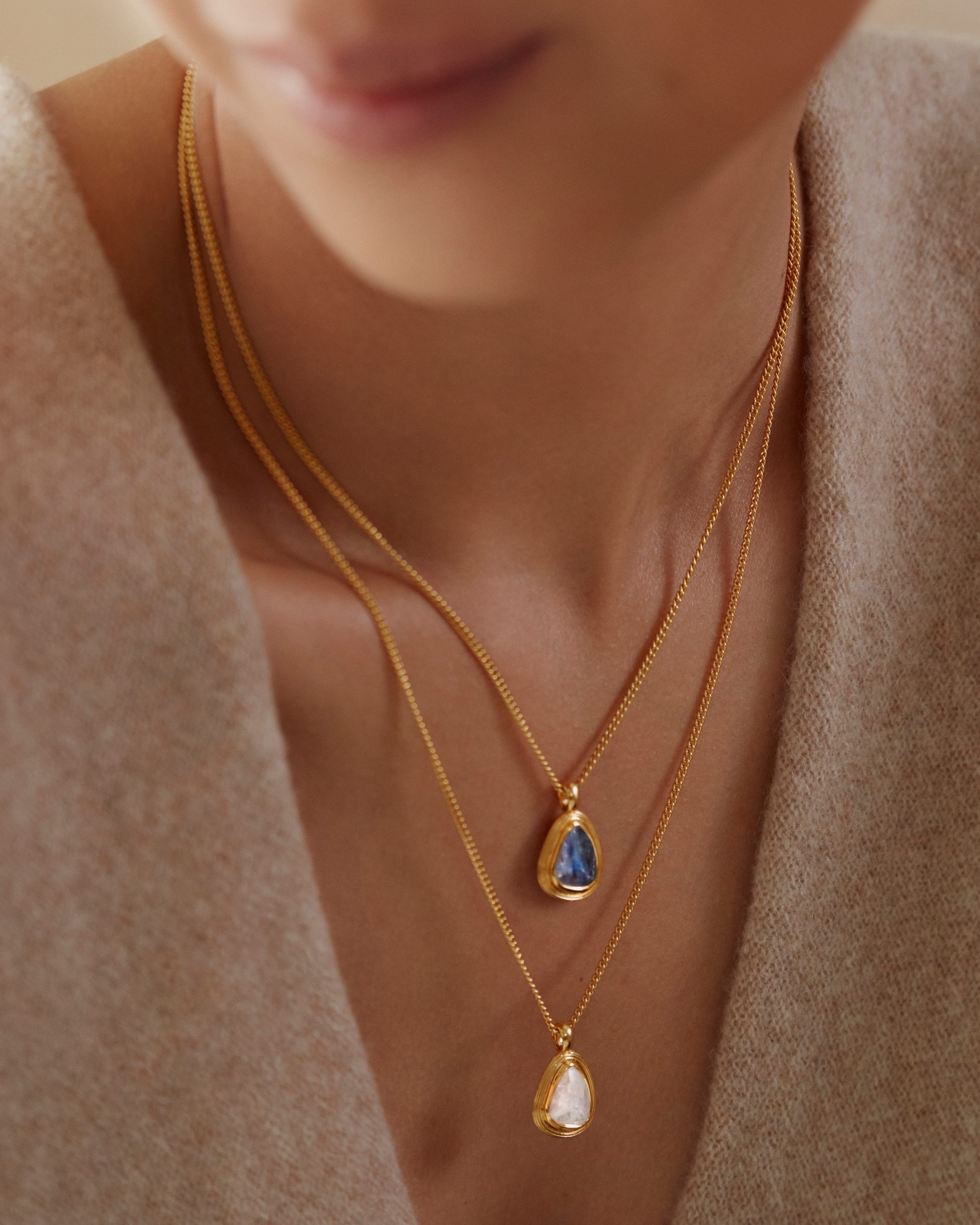 Amulet Necklace in 18ct Rose Gold Vermeil On Sterling Silver and