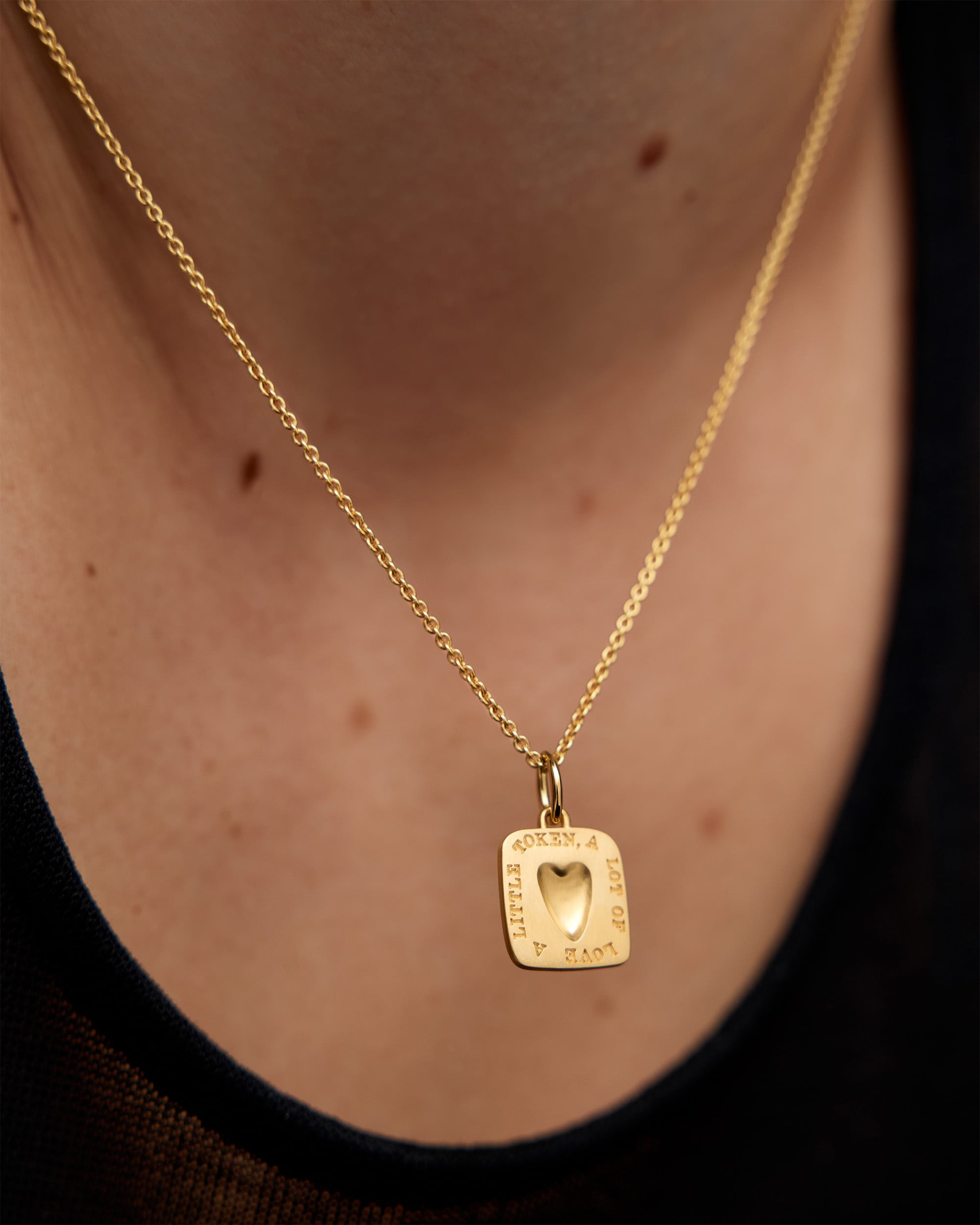 Love Token Pendant in 18k Gold Vermeil on Sterling Silver