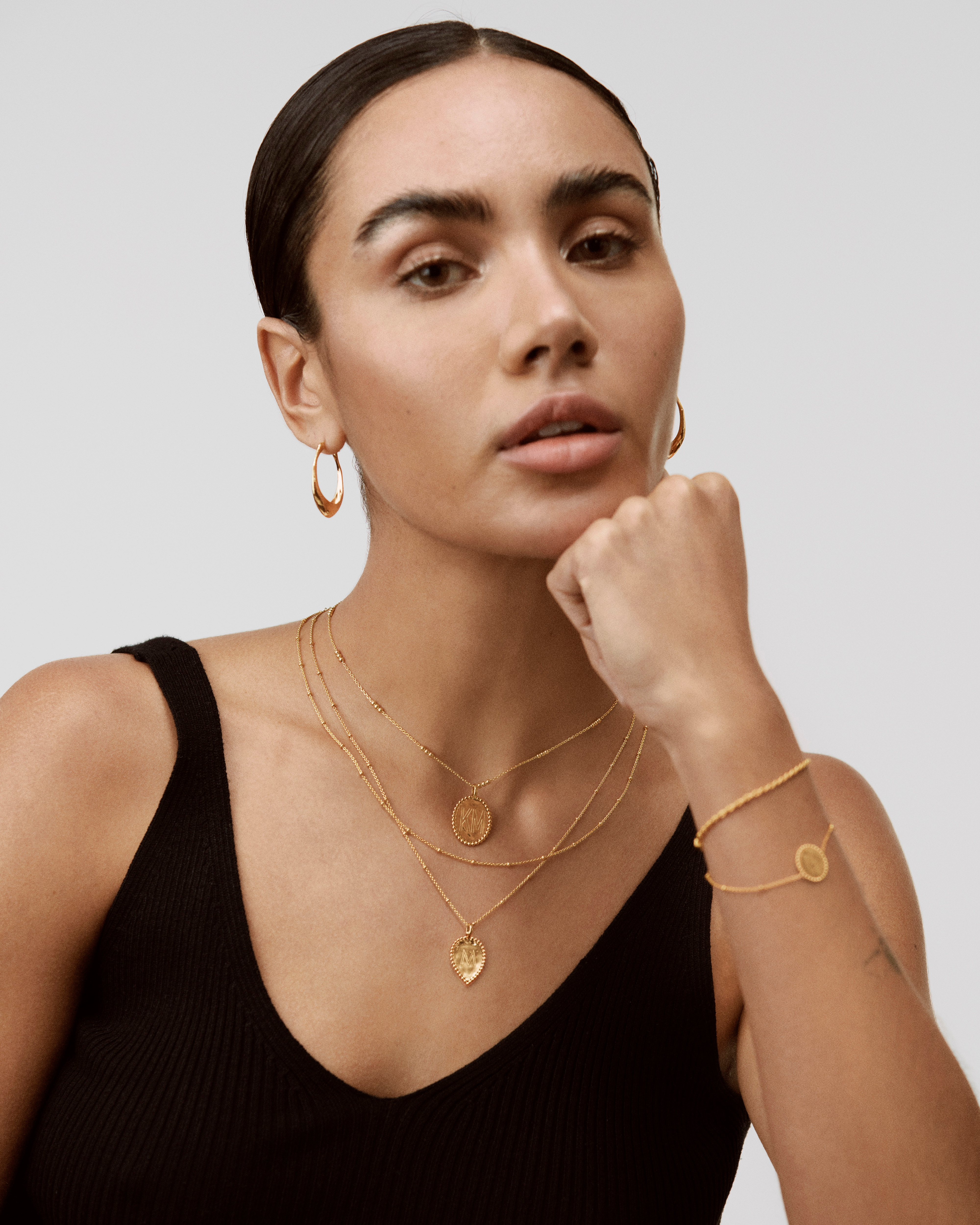 【MONICA VINADER】18Kゴールドヴェルメイユ Deia イヤーカフ Monica Vinader 18ct Gold Plated Vermeil Silver Deia Chunky