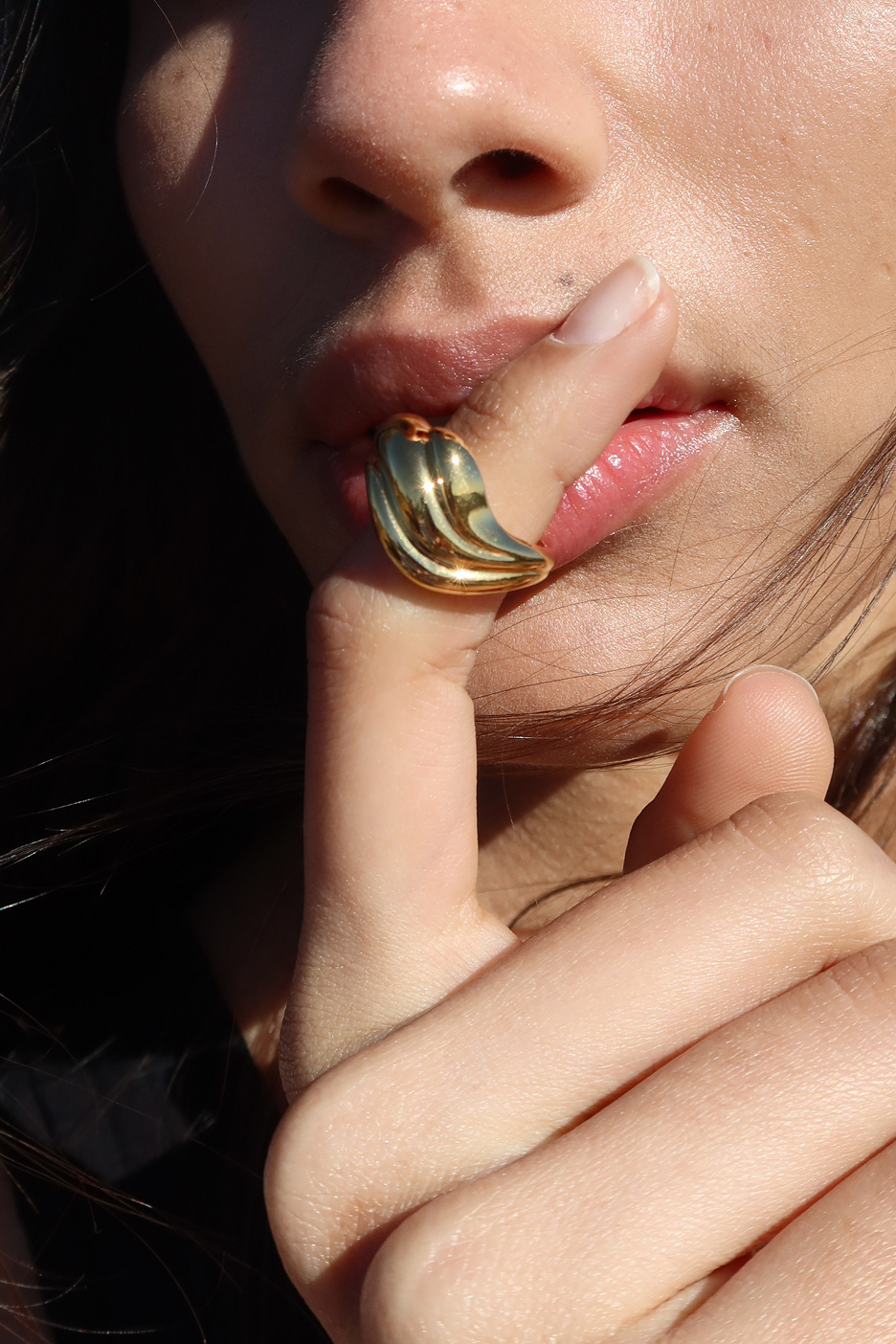 Swirl Ring in 18k Gold Vermeil on Sterling Silver | Jewellery by
