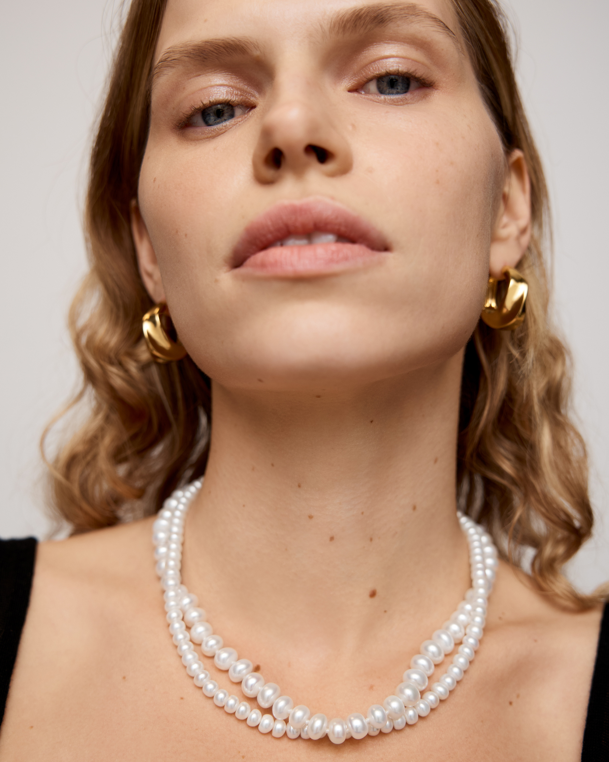 Nomade Pearl Bold Necklace in 18k Gold Vermeil on Sterling Silver