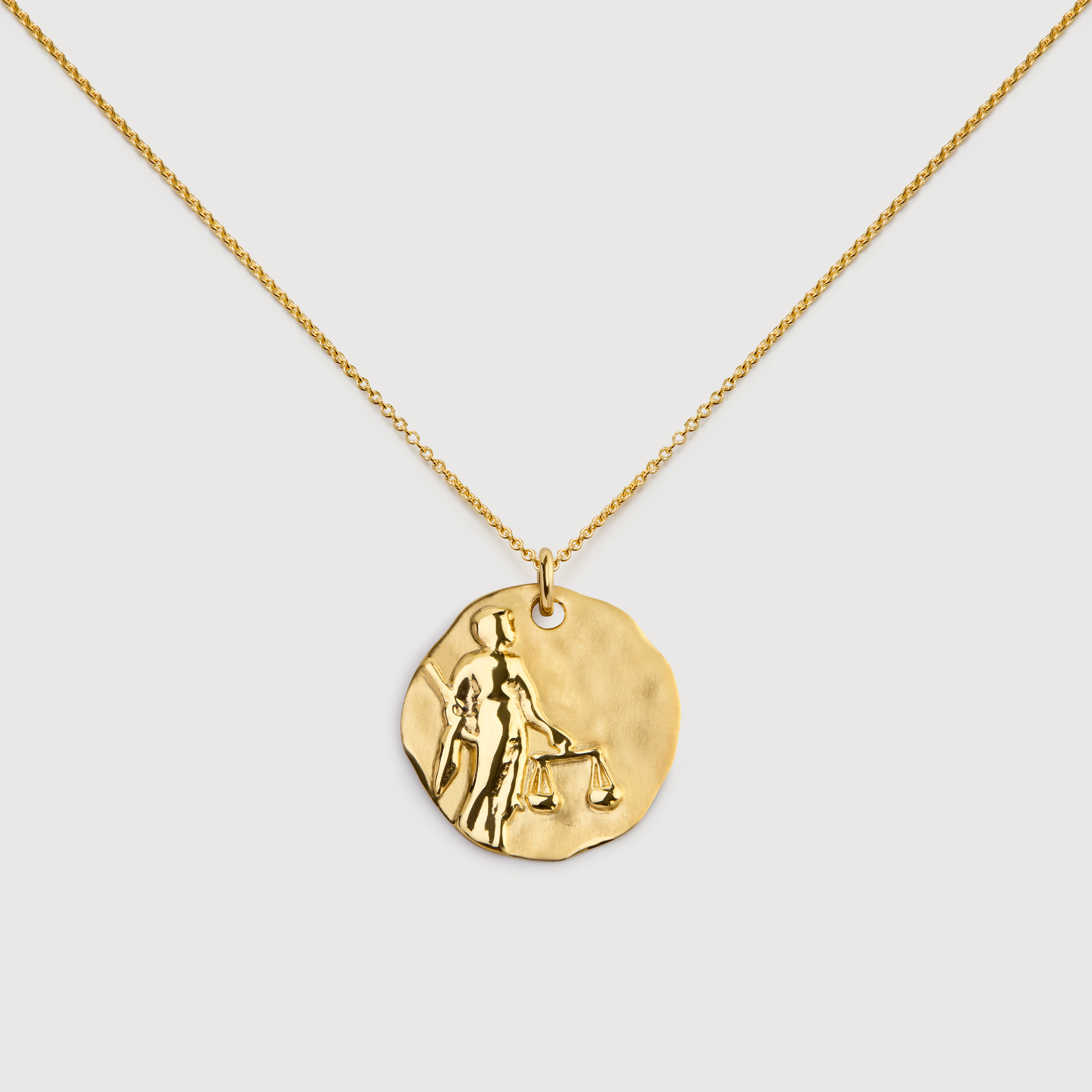 Libra Zodiac Chain Necklace in 18k Gold Vermeil on Sterling