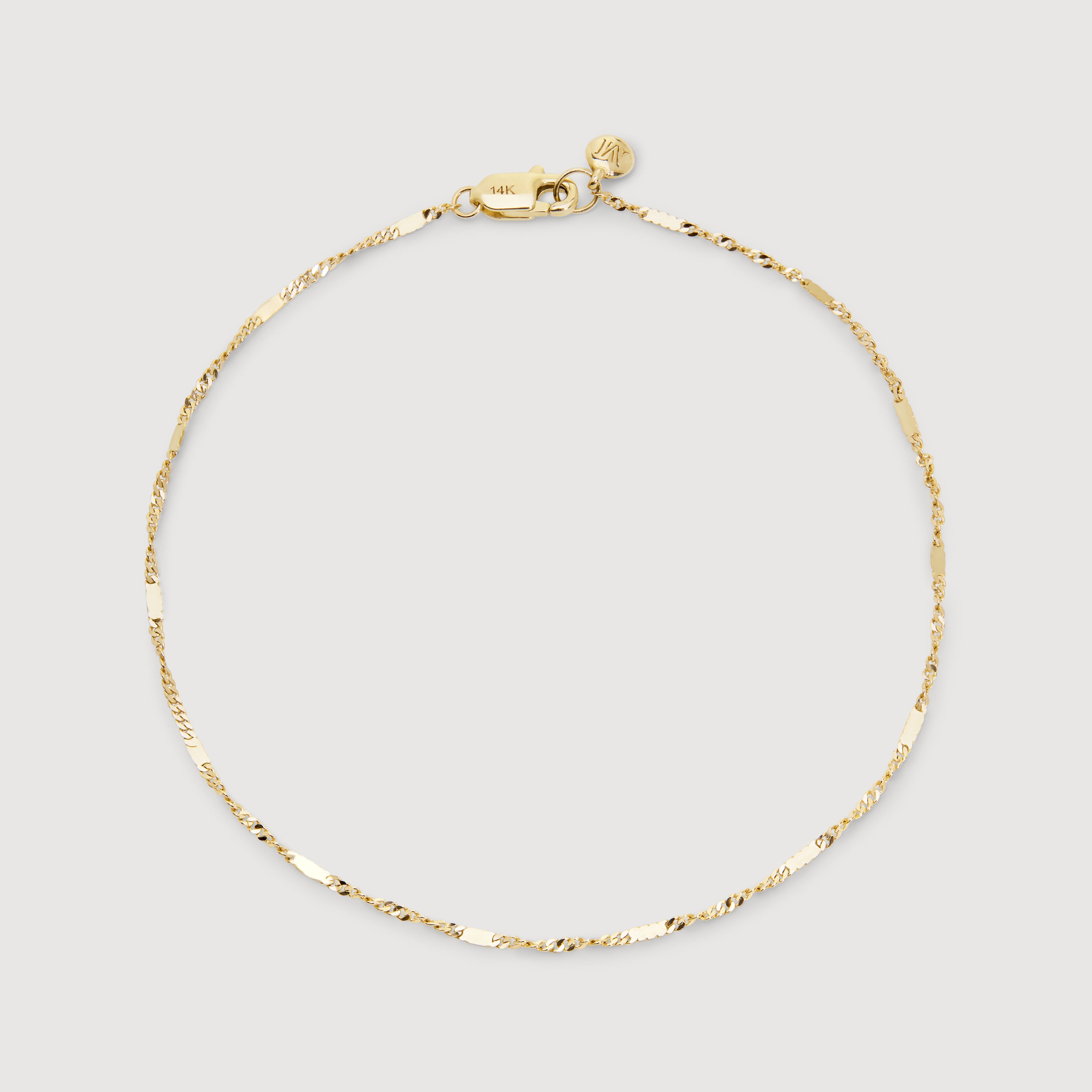 Shimmer Chain Bracelet in 14k Solid Gold | Jewellery by Monica 