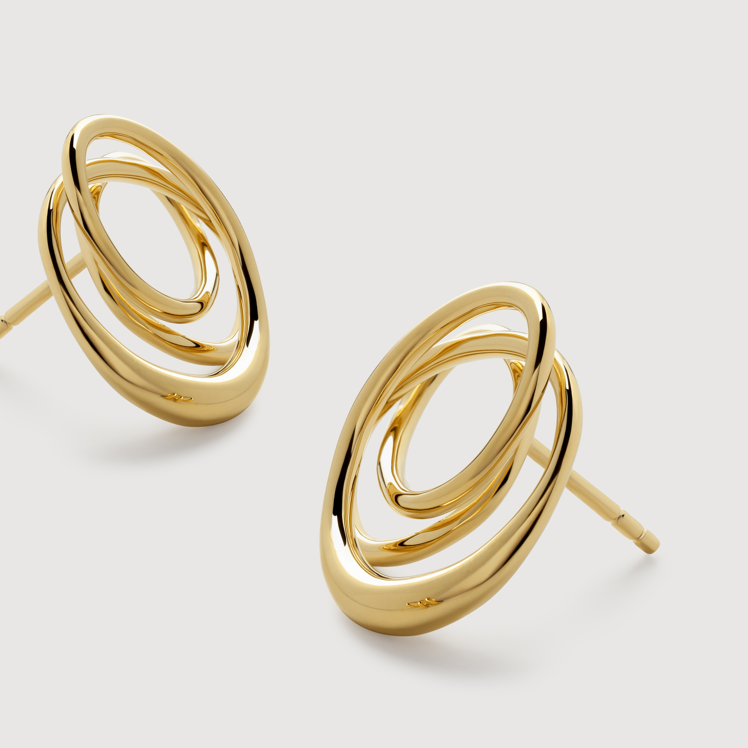 Nura Wrap Stud Earrings in 18k Gold Vermeil on Sterling 