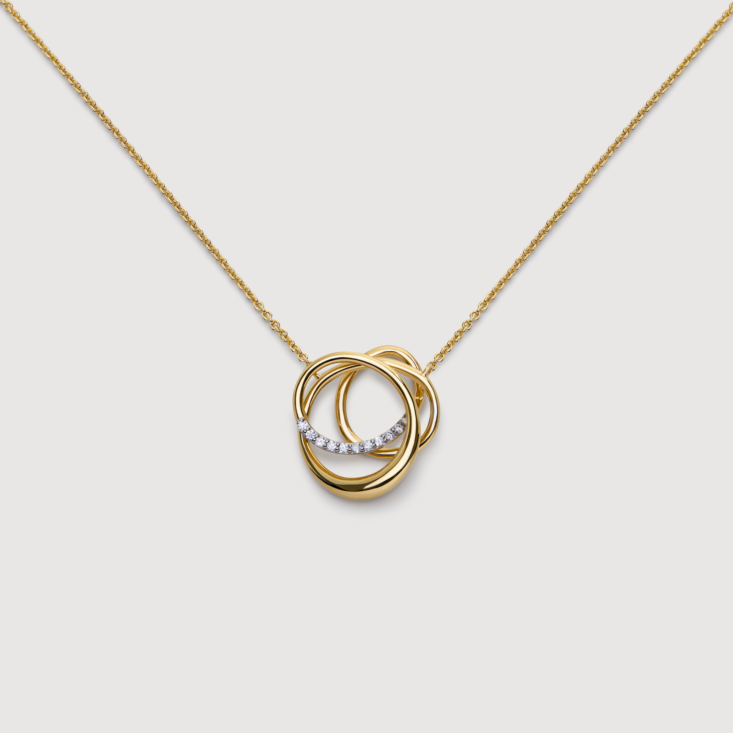 Nura Wrap Pavé Diamond Necklace in 18k Gold Vermeil on Sterling