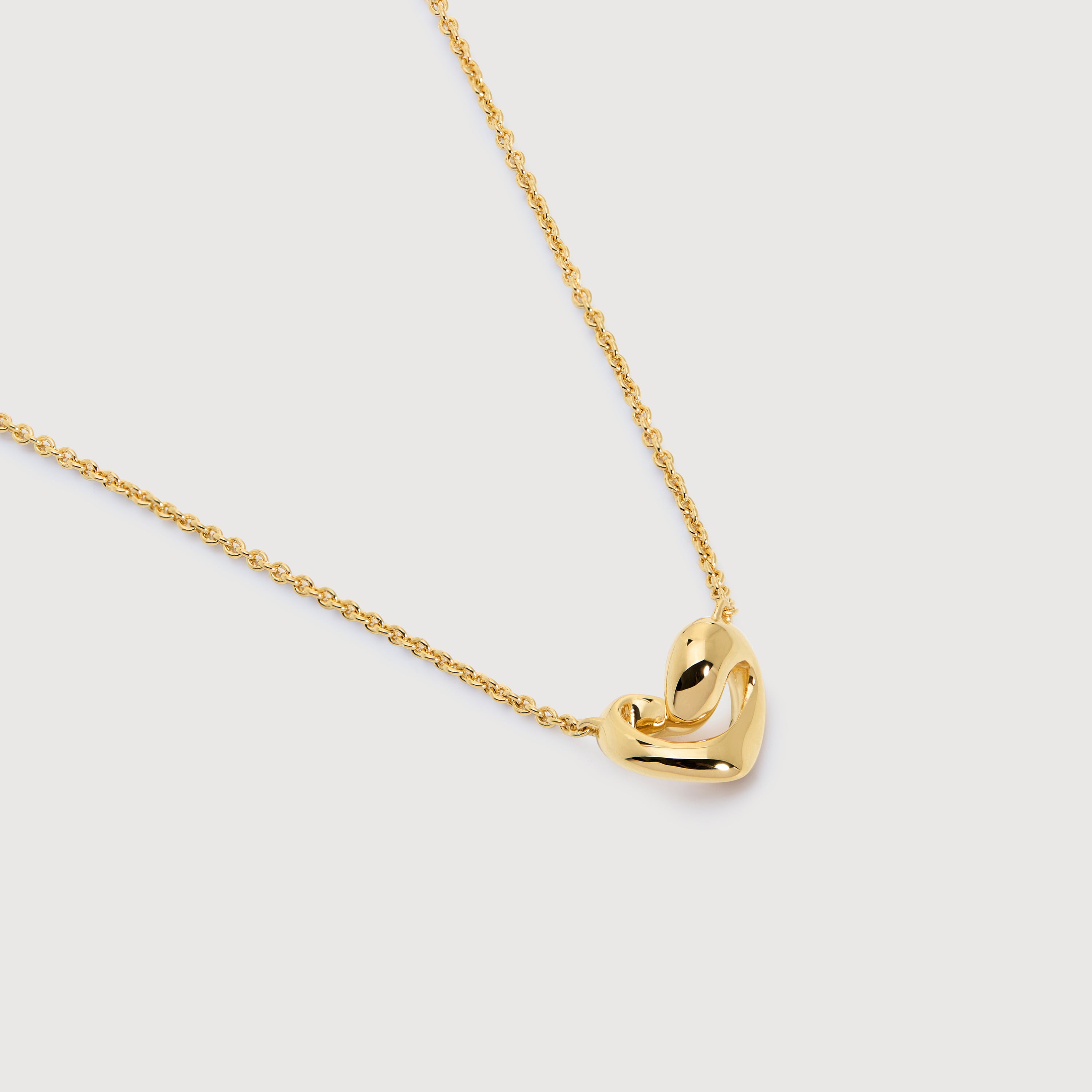 Infinity Heart Small Chain Necklace in 18k Gold Vermeil on
