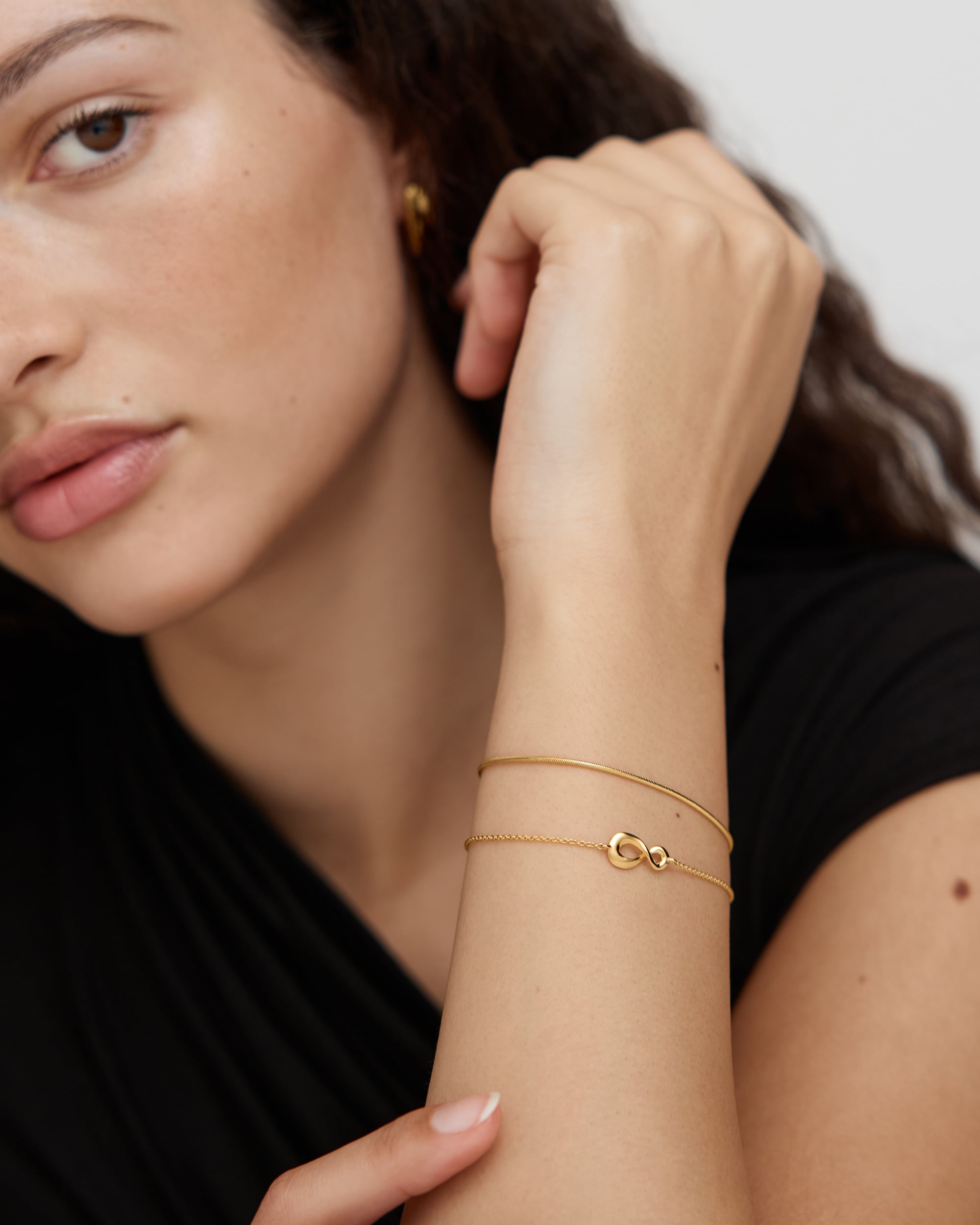 Infinity Chain Bracelet in 18k Gold Vermeil on Sterling Silver
