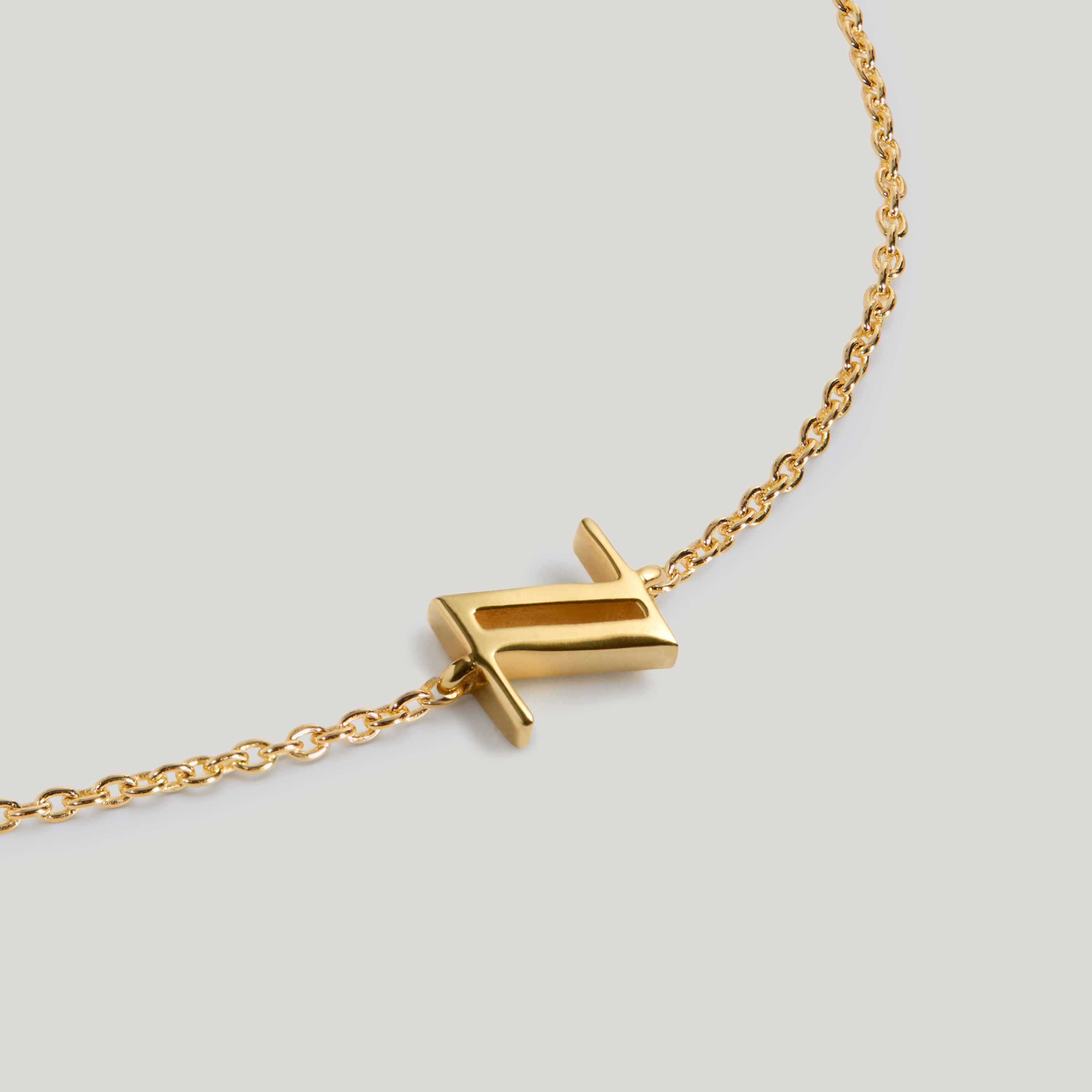 Initial Z Chain Bracelet in 18k Gold Vermeil on Sterling Silver