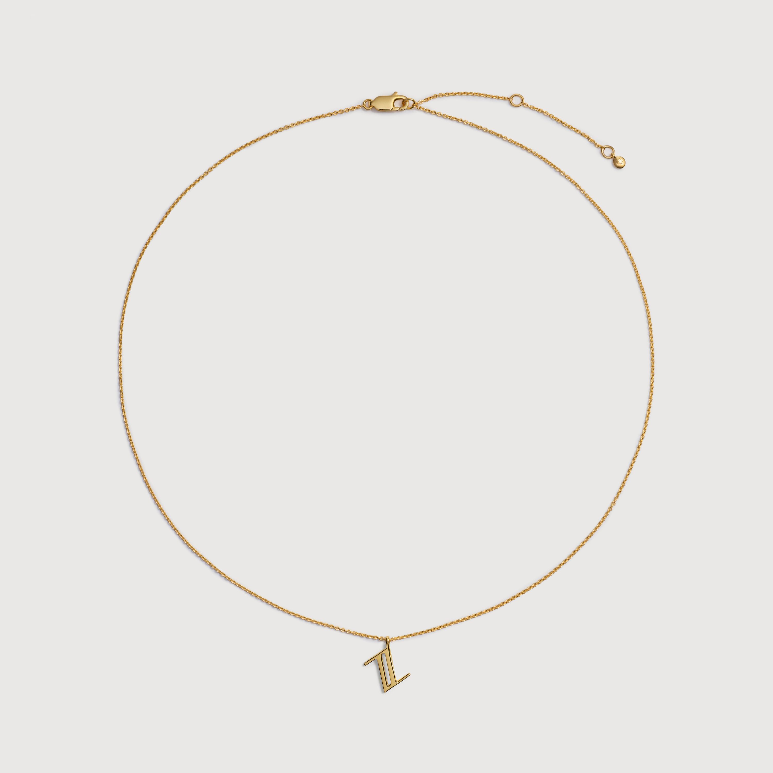 Initial Z Chain Necklace in 18k Gold Vermeil on Sterling Silver