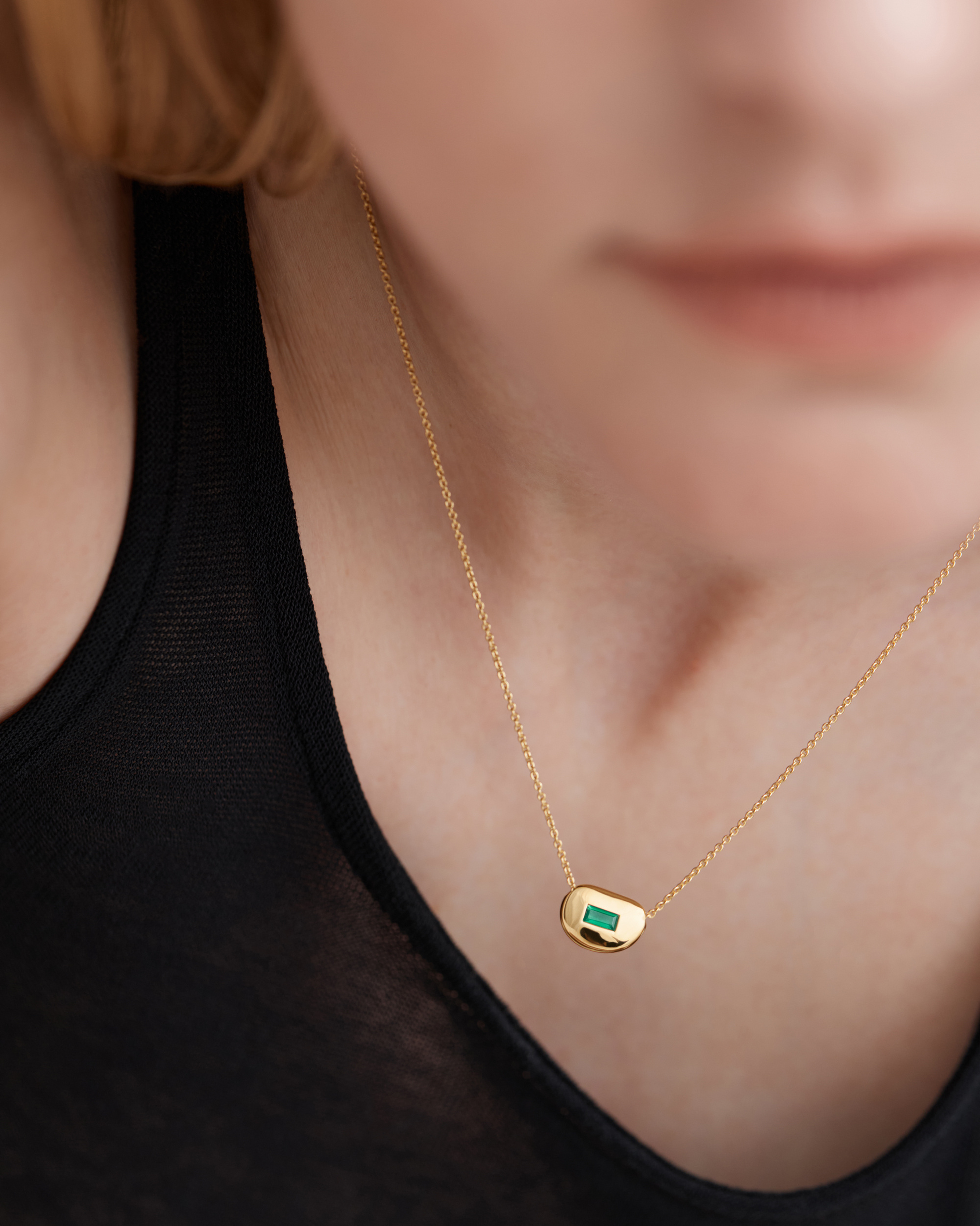 【物流センター】 中古 ネックレス JAM  MADE 25th Anniversary FACE NECKLACE 【731】 Gemdrop Soft Oval Chain Necklace in 18k Gold Vermeil on Sterling