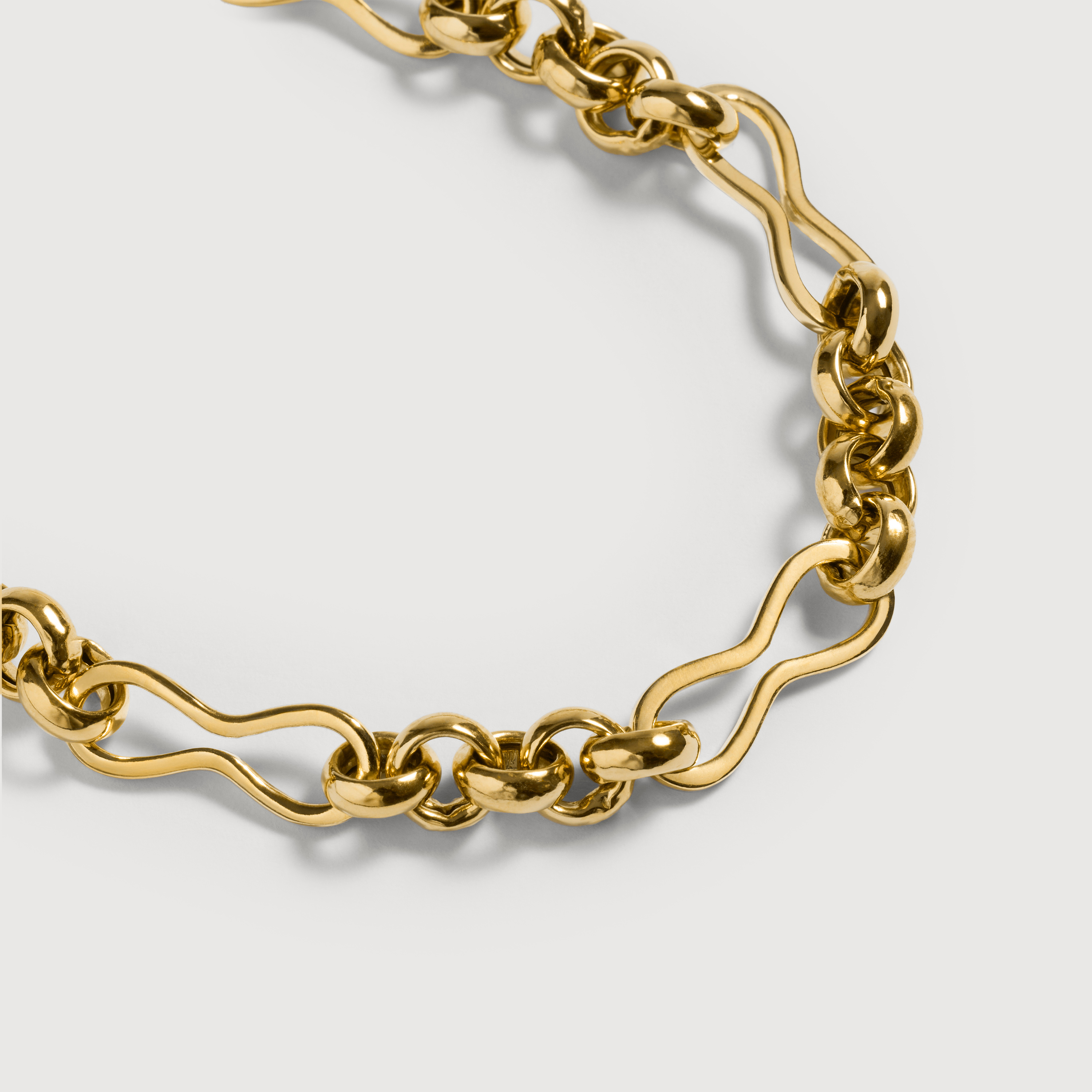 MONICA VINADER ゴールドカラー チェーンブレスレット Heritage Link Bracelet in 18k Gold Vermeil on Sterling Silver