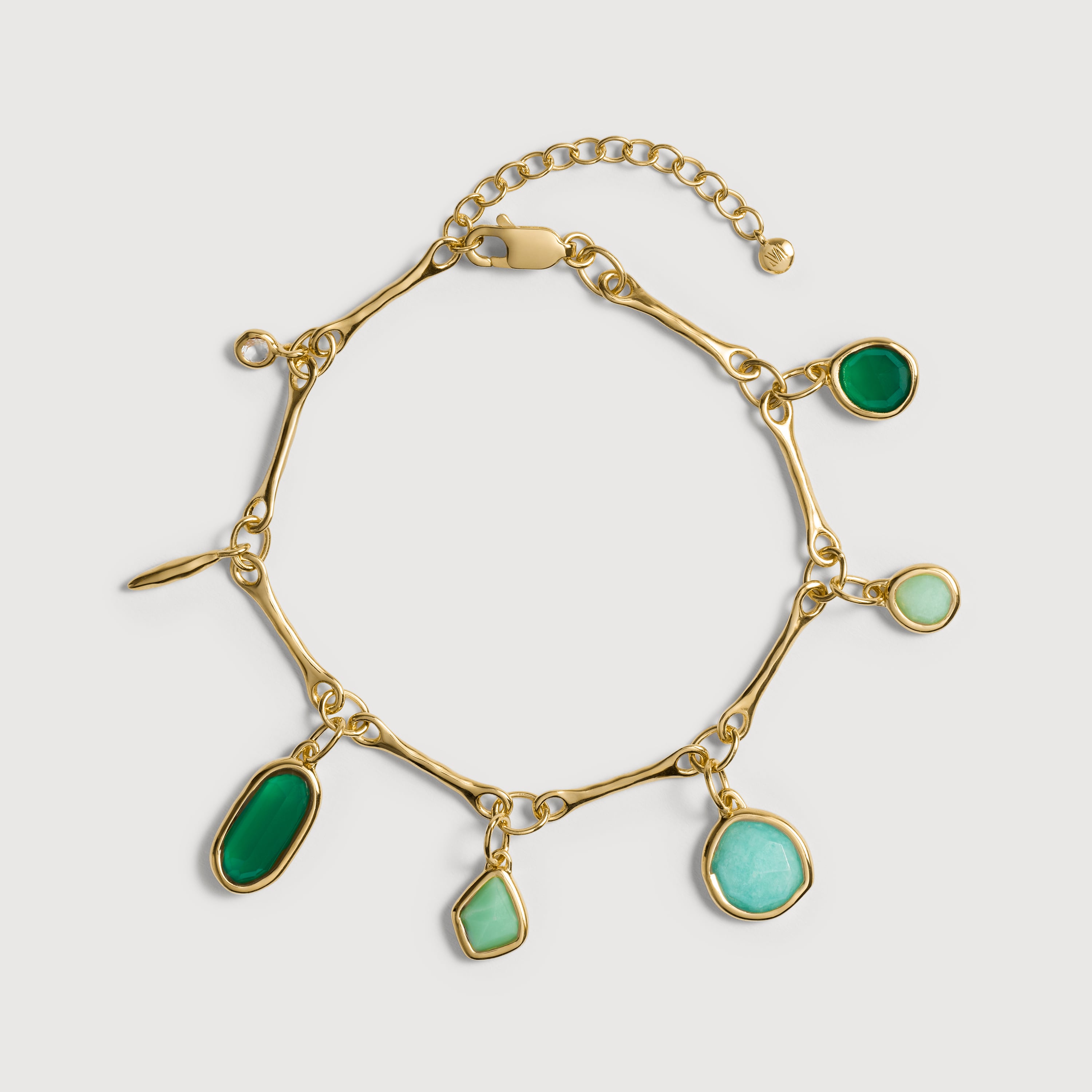 Siren Tonal Multi Drop Bracelet in 18ct Gold Vermeil On Sterling