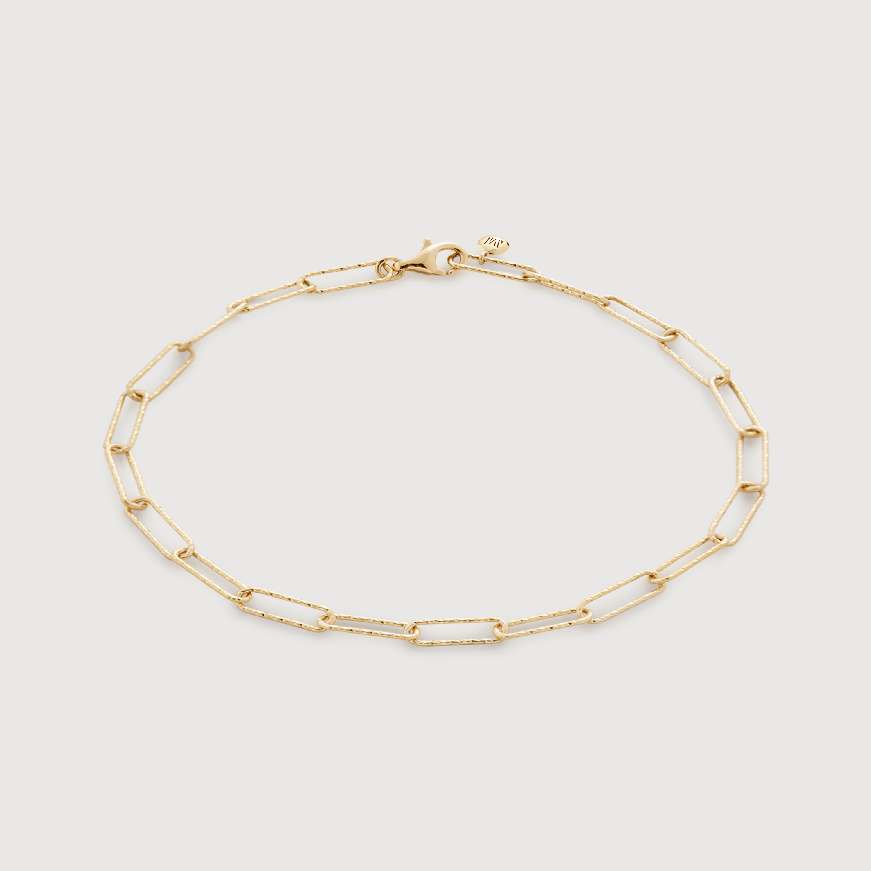 Alta Textured Chain Bracelet in 14k Solid Gold - | Jewellery by