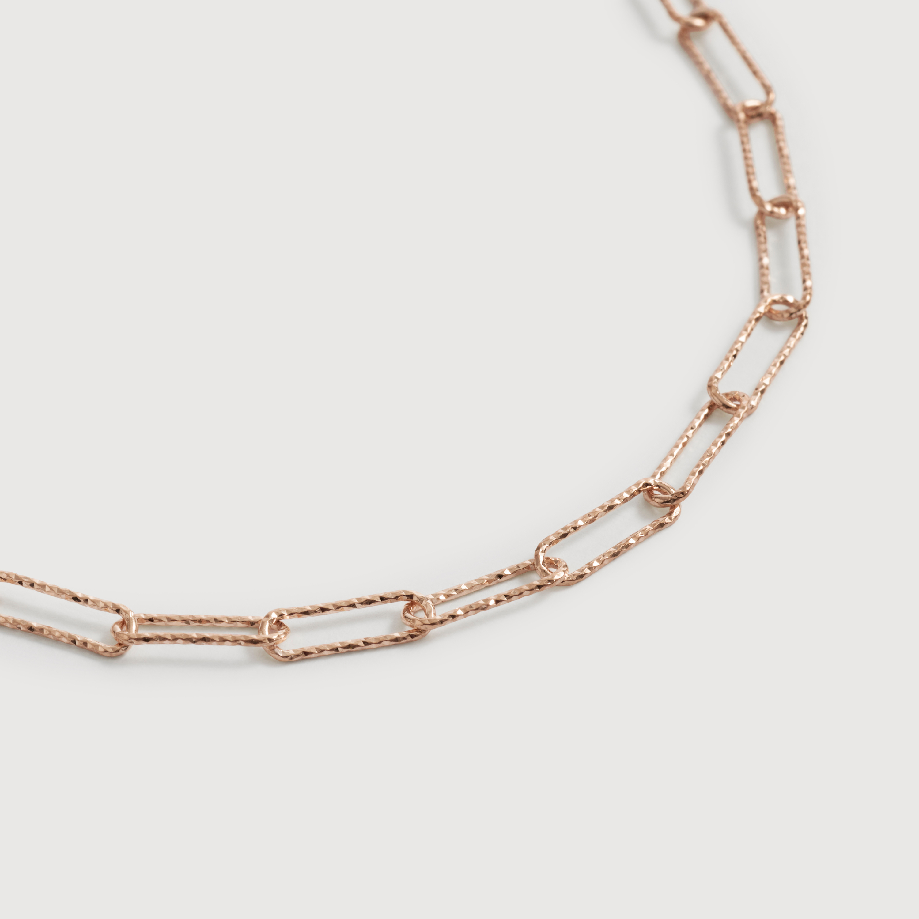 MV Alta™ Textured Chain Necklace 18' in 18k Rose Gold Vermeil On