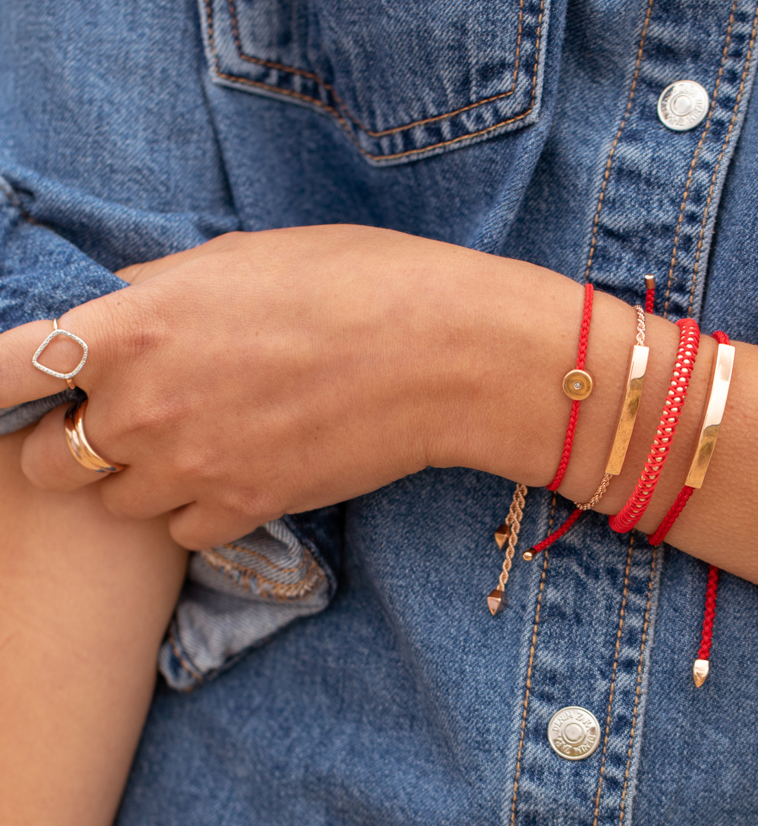 Linear Friendship Bracelet in 18ct Gold Vermeil On Sterling Silver