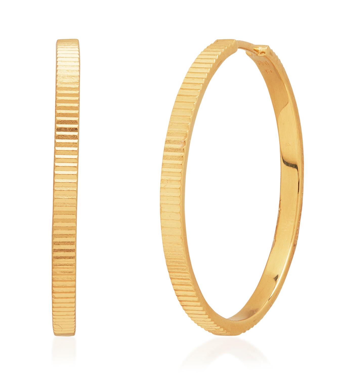 Disco Large Hoop Earrings in 18ct Gold Vermeil on Sterling Silver