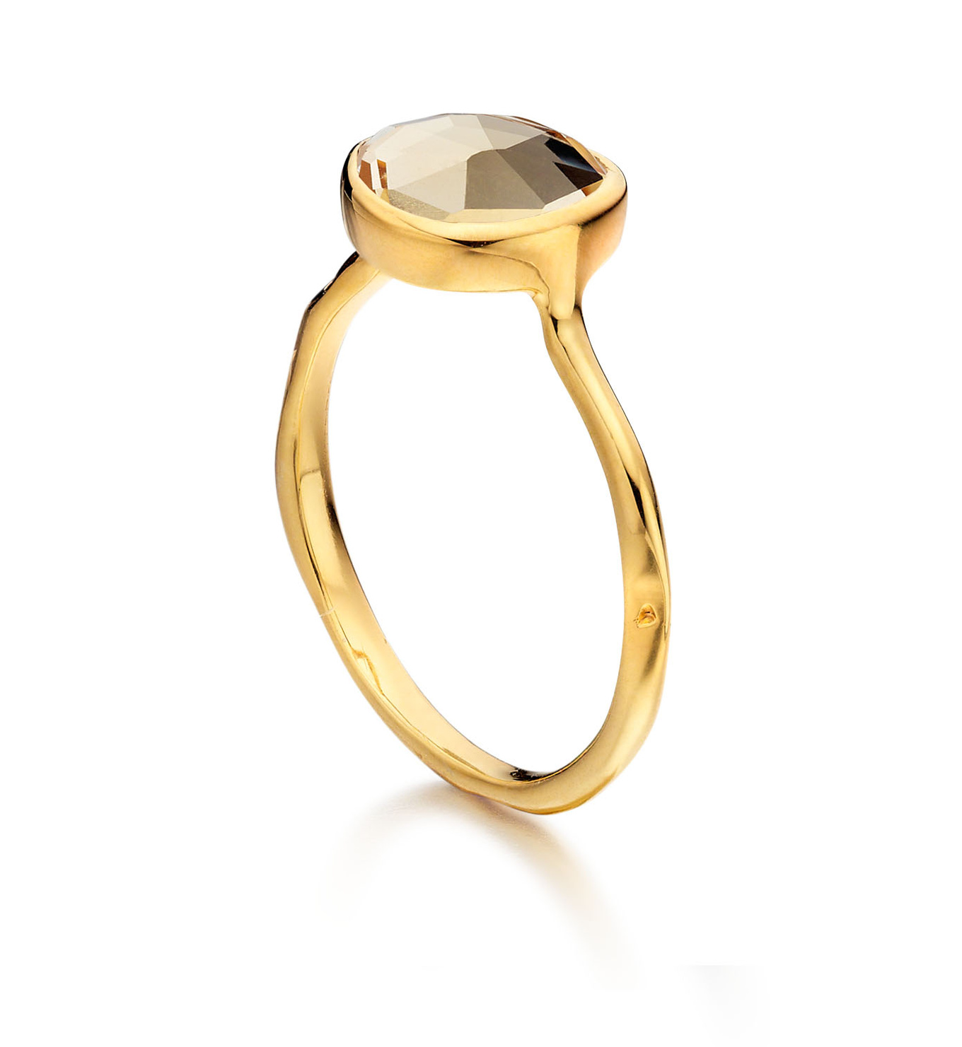 Siren Stacking Ring in 18ct Gold Vermeil On Sterling Silver and Citrine ...