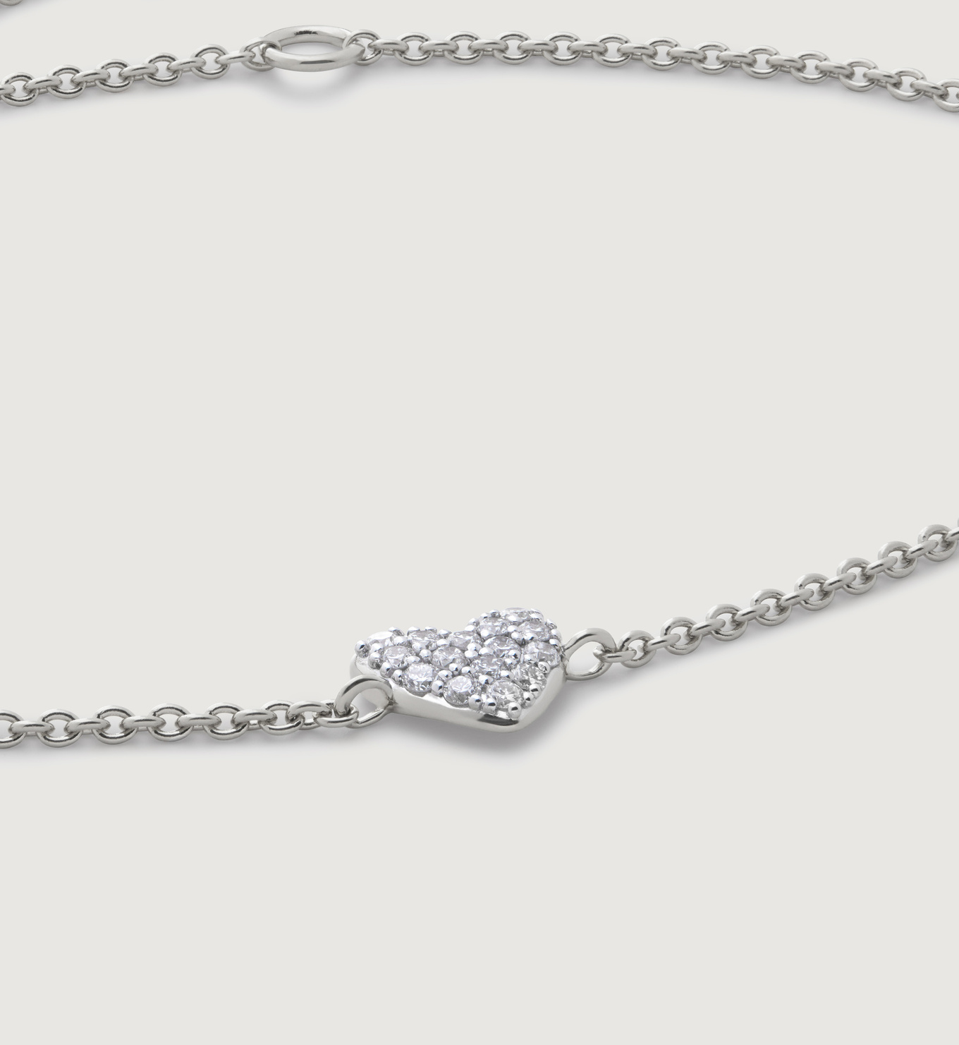 HAPPY HEART SILVER BRACELET DIAMOND main image 1