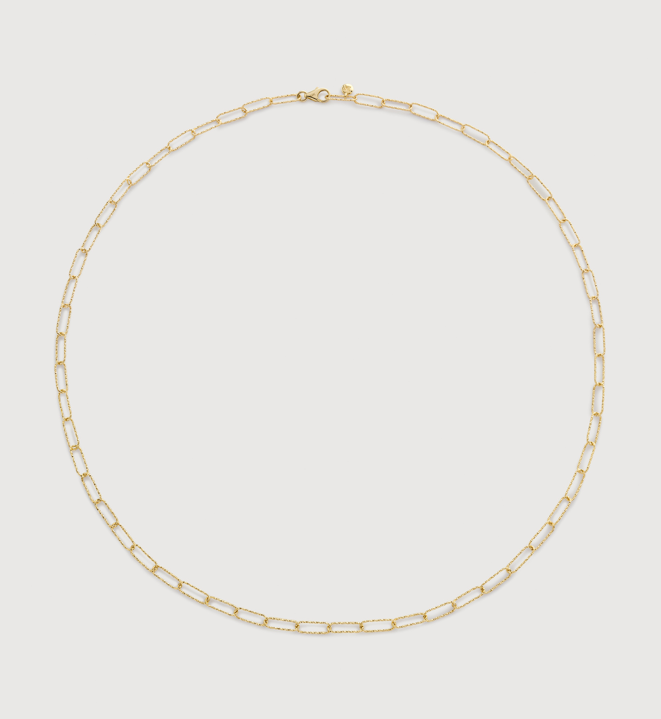 Monica Vinader Alta Textured Chain Necklace 14K Solid Gold