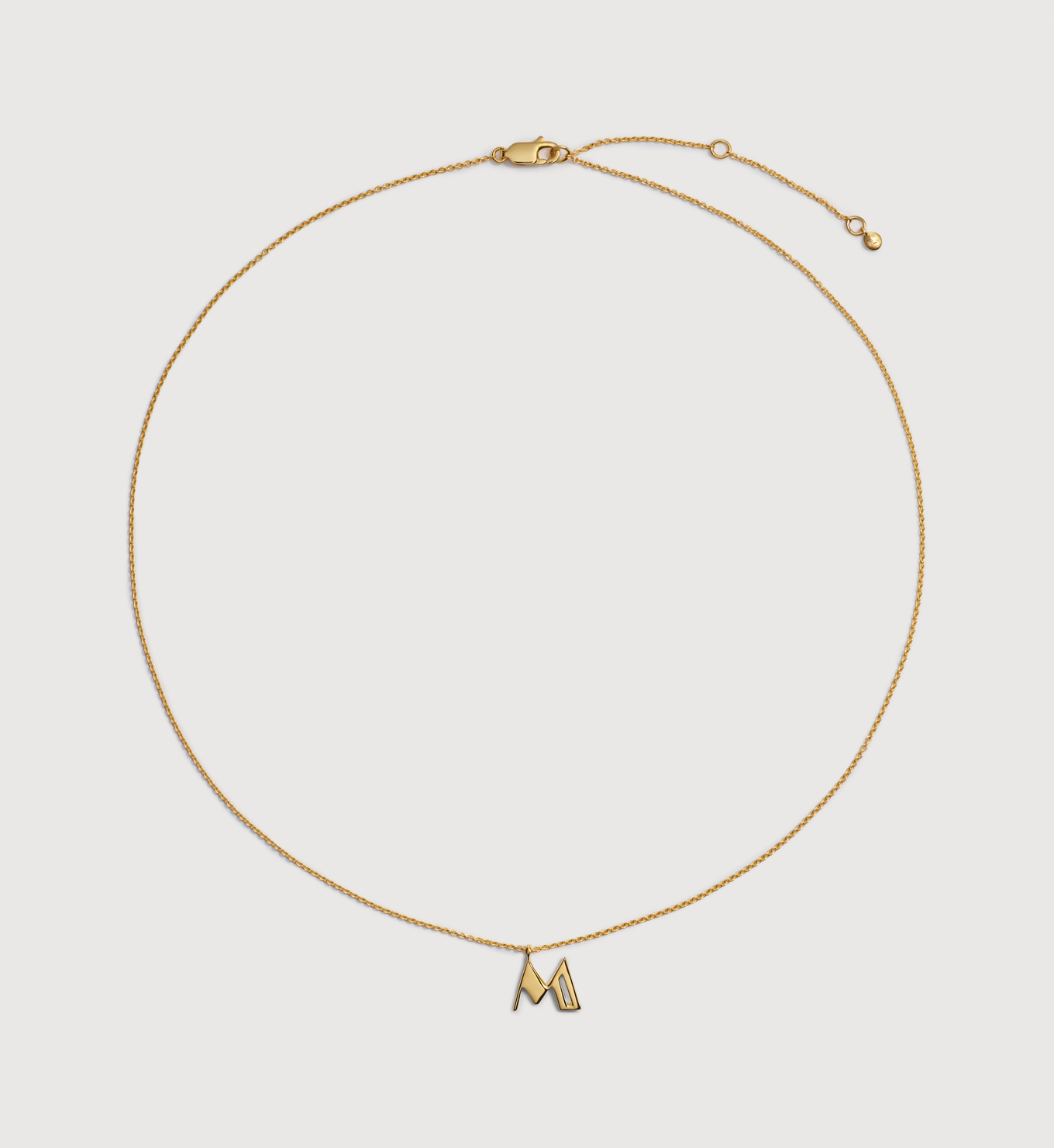 Initial M Chain Necklace in 18k Gold Vermeil on Sterling Silver ...