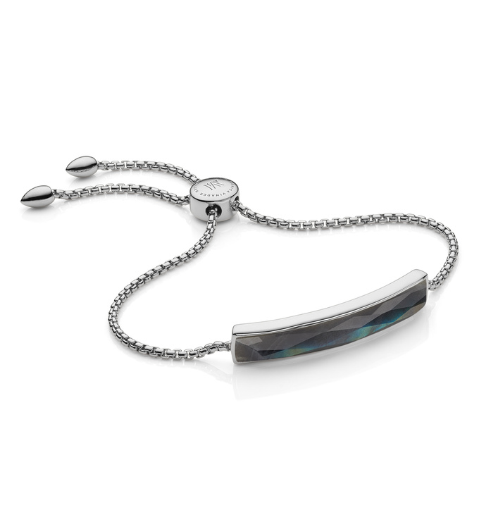 Sterling Silver Baja Facet Bracelet - Labradorite - Monica Vinader