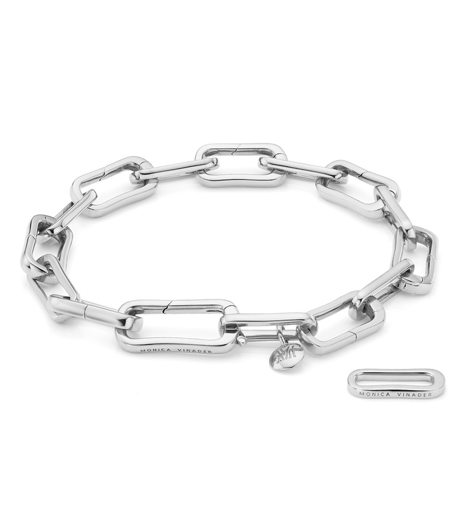 Alta Capture Charm Bracelet In Sterling Silver Jewellery By Monica Vinader - Monica Vinader Marie Mini Pendant Charm Necklace Set