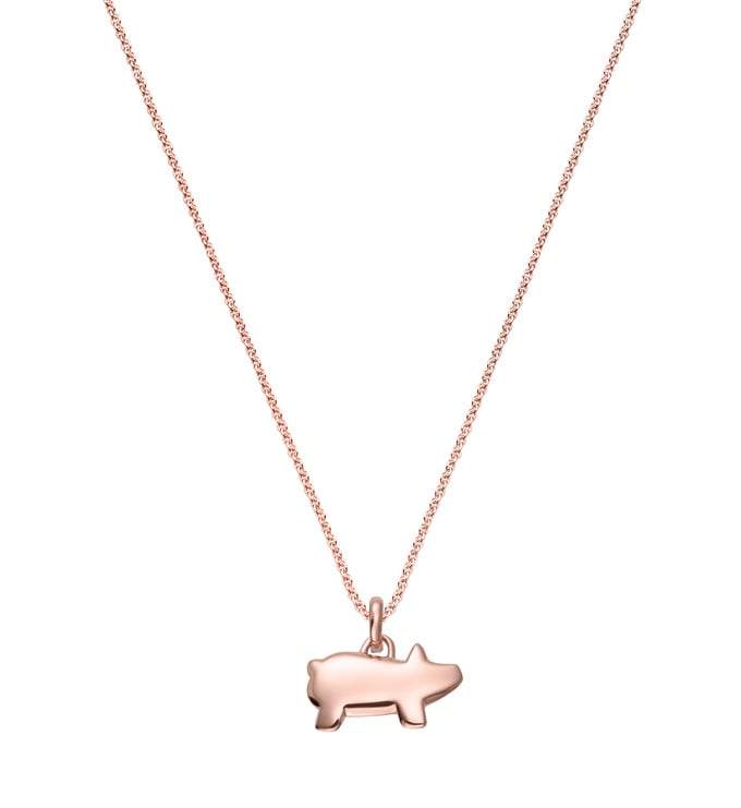 Rose Gold Vermeil Chinese Zodiac Bessie The Pig Pendant Charm - Monica Vinader