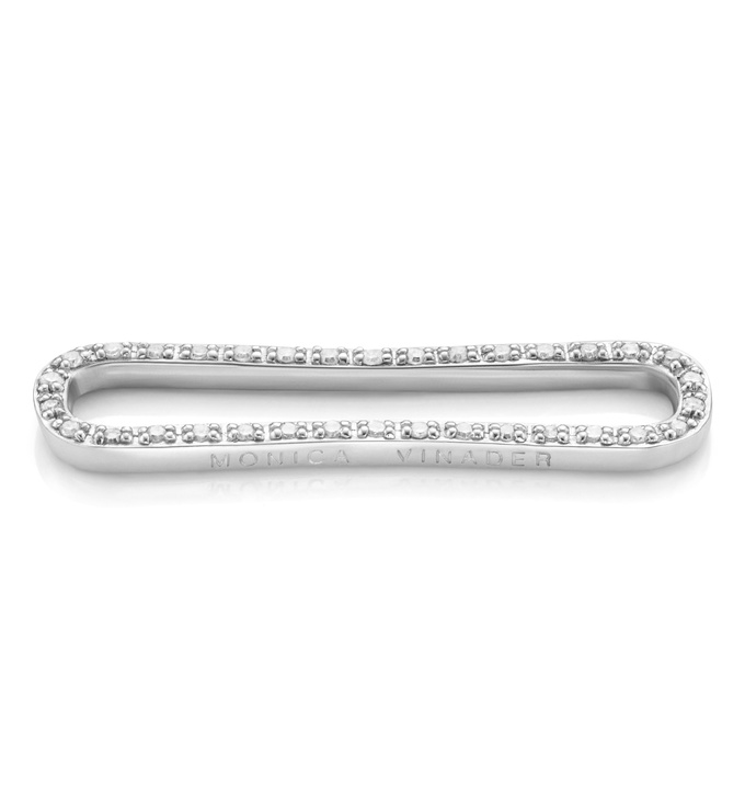 Sterling Silver Alta Capture Charm Diamond Link - Diamond - Monica Vinader