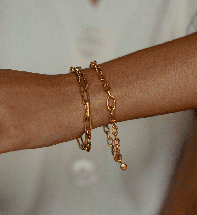 Alta Capture Mini Link Charm Bracelet in 18k Rose Gold