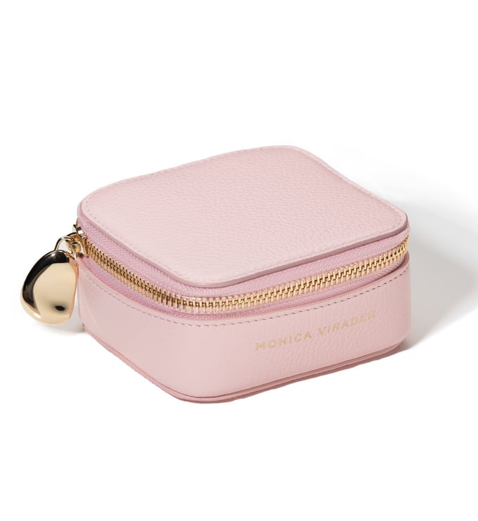Leather Leather Trinket Box - Pale Pink - Monica Vinader