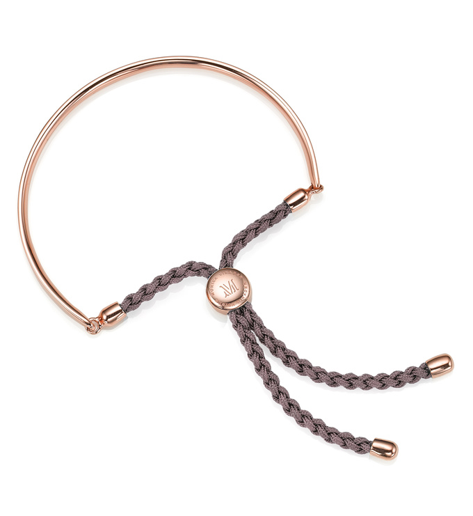 Rose Gold Vermeil Fiji Friendship Petite Bracelet - Mink - Monica Vinader