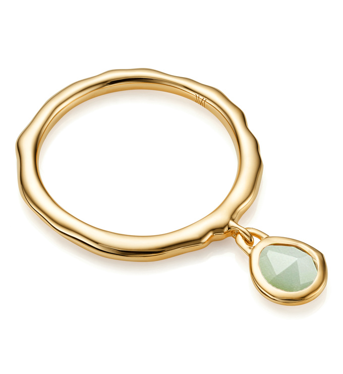 Siren Charm Ring in 18ct Gold Vermeil on Sterling Silver and ...
