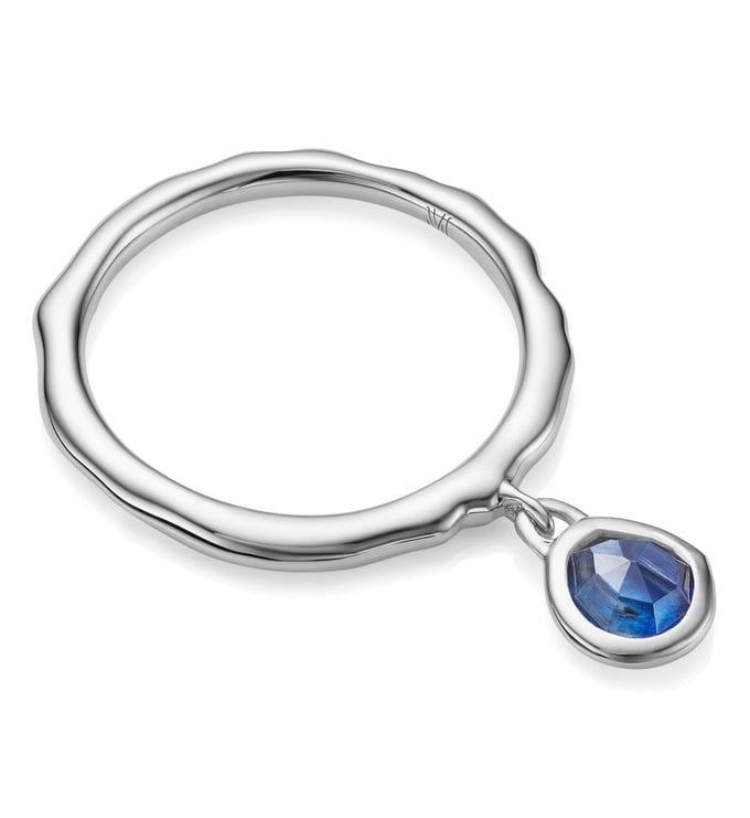 Sterling Silver Siren Charm Ring - Kyanite - Monica Vinader