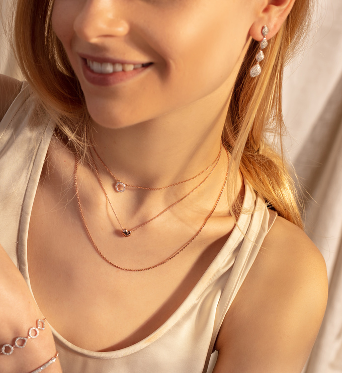 Riva Mini Circle Necklace In 18ct Gold Vermeil On Sterling Silver With Diamond Jewellery By Monica Vinader - Monica Vinader Pendant Chain