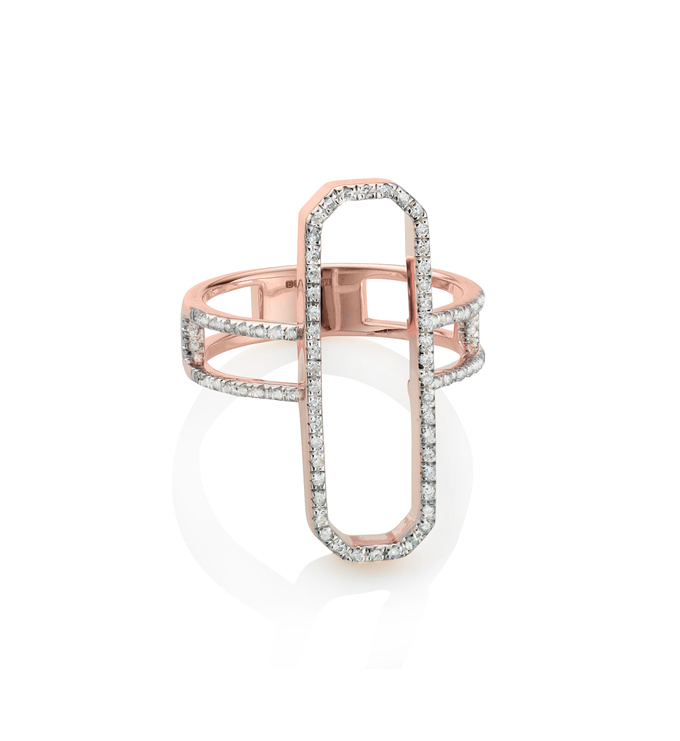 Rose Gold Vermeil Naida Cocktail Ring - Diamonds