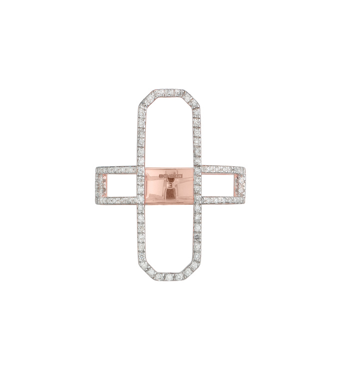 Rose Gold Vermeil Naida Cocktail Ring - Diamonds
