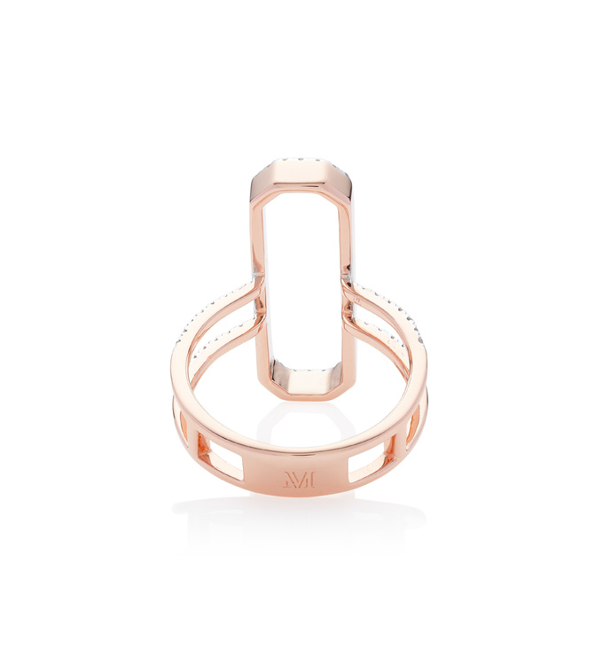 Rose Gold Vermeil Naida Cocktail Ring - Diamonds