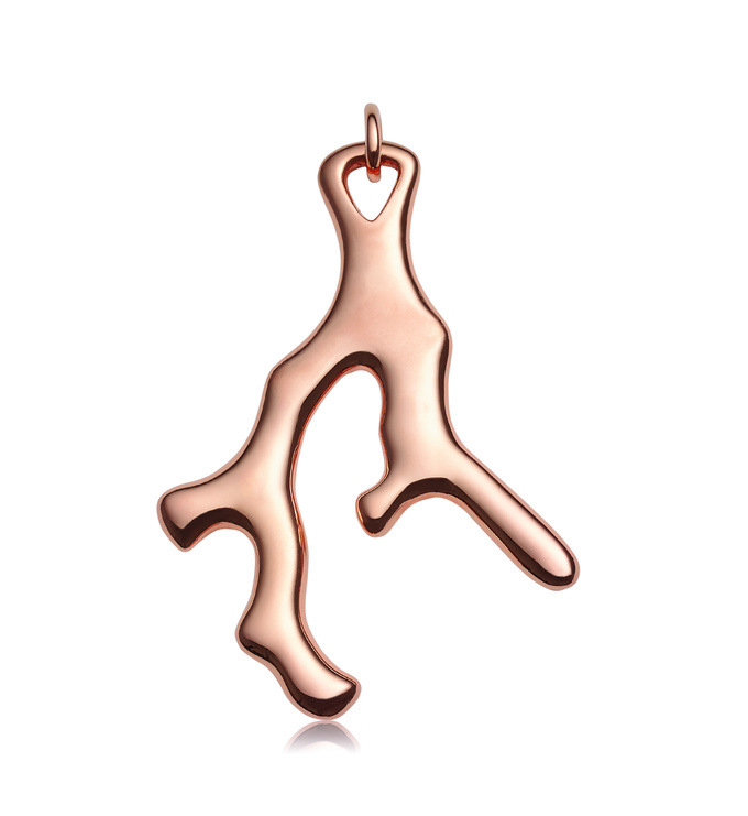 Rose Gold Vermeil Nura Large Reef Pendant Charm - Monica Vinader