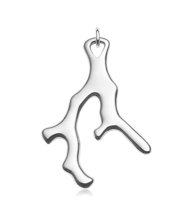 Sterling Silver Nura Large Reef Pendant Charm - Monica Vinader