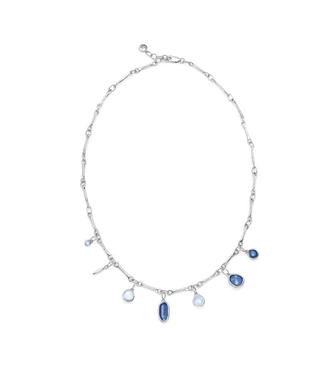 Sterling Silver Siren Tonal Multi Drop Necklace - Mix - Monica Vinader