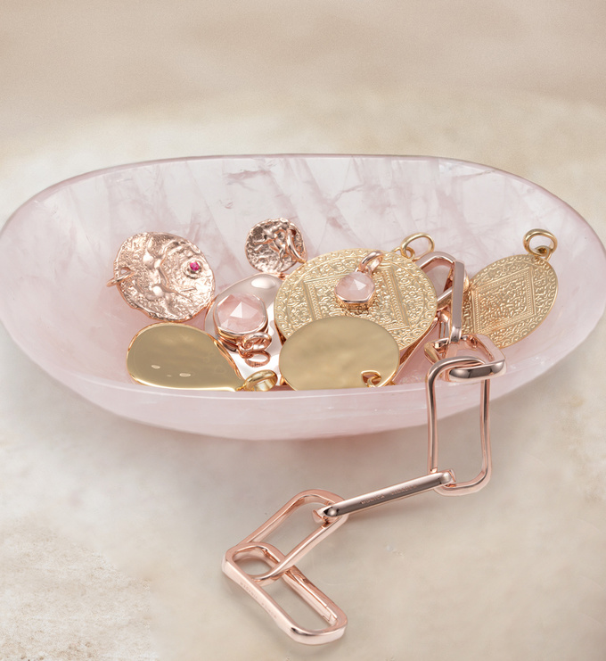 Marie Mini Pendant Charm In 18ct Gold Vermeil On Sterling Silver Jewellery By Monica Vinader - Monica Vinader Marie Mini Pendant Charm Necklace Set