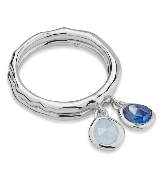 Siren Mini Nugget Charm Ring Set - Monica Vinader