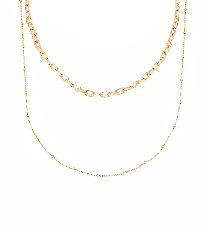 Alta Mini and Beaded Necklace Set - Monica Vinader