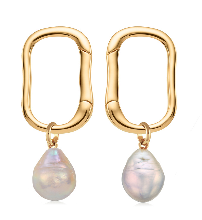 Alta Stud and Pearl Earring Set - Monica Vinader
