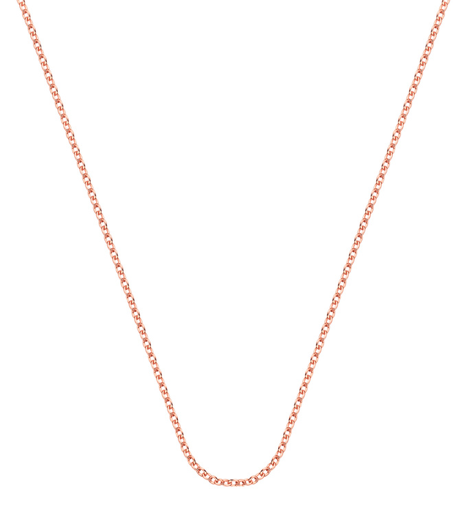 Rose Gold Vermeil Rolo Chain 24"/61cm with adjuster - Monica Vinader