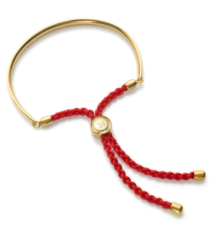 Gold Vermeil Fiji Friendship Bracelet - Coral